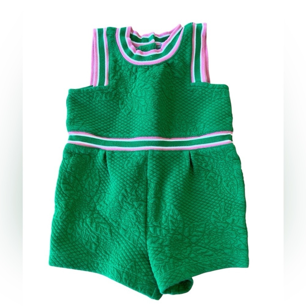 Janie & Jack QUILTED JACQUARD ROMPER Sz 2T Spring Summer Toddler